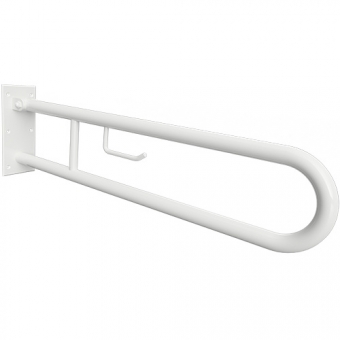 Atlenkiama atrama Bemeta Help 850 mm,  balta, su wc popieriaus laikikliu 